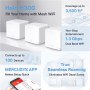 Mercusys | AC1300 Whole Home Mesh Wi-Fi System | Halo H30G (3-Pack) | 802.11ac | 400+867 Mbit/s | Mbit/s | Ethernet LAN (RJ-45) - 5
